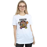 Scoobynatural Women's Characters Star Cotton Boyfriend T-Shirt in White | Size: Large