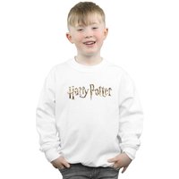 Harry Potter Boy's Full Colour Logo Sweatshirt in White | Size: 5-6 Years