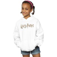 Harry Potter Girl's Full Colour Logo Hoodie in White | Size: 12-13 Years