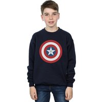 Marvel Boy's Captain America Civil War Shield Sweatshirt in Navy | Size: 5-6 Years
