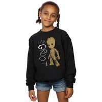 Marvel Girl's Guardians Of The Galaxy I Am Groot Scribbles Sweatshirt in Black | Size: 7-8 Years
