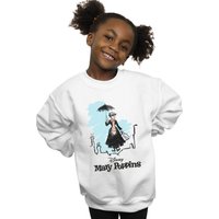 Disney Girl's Mary Poppins Rooftop Landing Colour Sweatshirt in White | Size: 5-6 Years