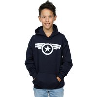 Marvel Boy's Captain America Super Soldier Hoodie in Navy | Size: 12-13 Years