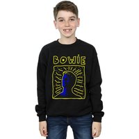 David Bowie Boy's 90s Frame Sweatshirt in Black | Size: 5-6 Years