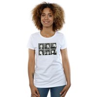 David Bowie Women's Photo Collage Cotton T-Shirt in White | Size: Large