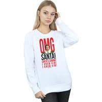 Elf Women's OMG Santa I Know Him Sweatshirt in White | Size: 2XL
