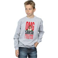 Elf Boy's OMG Santa I Know Him Sweatshirt in Grey | Size: 12-13 Years