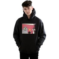 Looney Tunes Men's Christmas Postcard Hoodie in Black | Size: XL