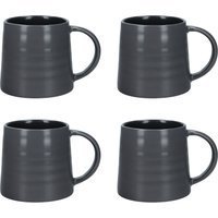 Mikasa Serenity 4-Piece Ceramic Mug Set in Dark Grey