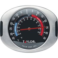Taylor Pro Stainless Steel Fridge & Freezer Thermometer in Black