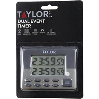 Taylor Pro Stainless Steel Dual Event Digital Timer in Black