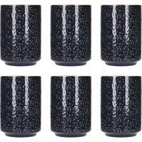 Mikasa Satori 6-Piece Porcelain Cup Set in Black