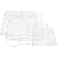 MasterClass Set of 4 Silicone Stretch Lids - Reusable Cling Film Alternatives in Clear