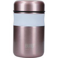 BUILT New York Food Flask 490ml, Rose Pink, 9 x 15.5 cm in Pale Pink