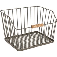 KitchenCraft Living Nostalgia Large Wire Storage Basket in Grey