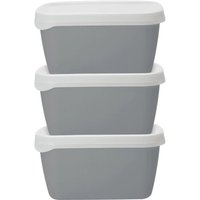 Natural Elements Stackable Food Container Set Durable in Grey