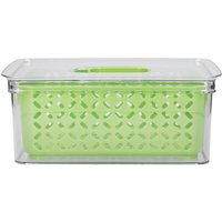 MasterClass Fresh Keeper Stacking Lidded Fridge Storage Box in Green