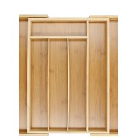 Copco Bamboo Expandable Drawer Organiser, 35.5cm x 25.5cm x 5cm in Brown | Size: 35.5 cm x 25.5 cm x 5 cm
