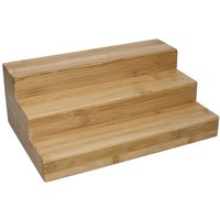 Copco Bamboo Three Tier Cupboard Shelf Organiser in Brown