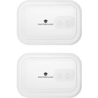 MasterClass All-in-One Set of 2 Replacement Lids - Small in White
