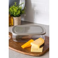 MasterClass Cheese Fridge Food Storage Container with Airtight Lid, 1.7L in Clear
