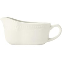 Mikasa Cranborne Stoneware Gravy Boat, 300ml, Cream in White