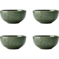 Mikasa Jardin Stoneware Dip Bowls, Set of 4, 10cm, Green in Dark Green