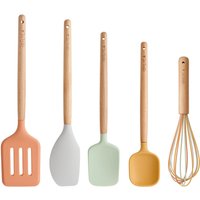 KitchenCraft Silicone Tool Set, Set of 5 in Yellow