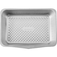 MasterClass Silver Aluminium Roasting Pan with Pouring Spout, 41.5 x 31.5cm | Size: 41.5 x 31.5 cm