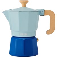 La Cafetiere Venice Aluminium Espresso Maker, Sky Blue, Three Cup, Gift Boxed in Blue