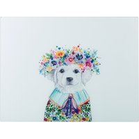 Mikasa TipperleyHill Glass Work Surface Protector, Colourful Puppy Design