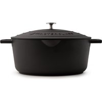 MasterClass Cast Aluminium Oval 6 Litre Casserole Dish, Black, Gift Boxed in Black