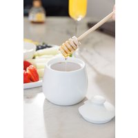 Mikasa Chalk Porcelain Honey Pot, White, 250ml in White