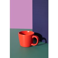 La Cafetiere Ceramic Espresso Cup, Red, 65ml in Red