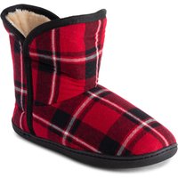 VIVA Polar Women's Memory Foam Faux Fur Rubber Sole Cosy Slippers in Red | Size: 8