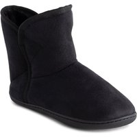 VIVA Polar Women's Memory Foam Faux Fur Rubber Sole Cosy Slippers in Jet Black | Size: 8