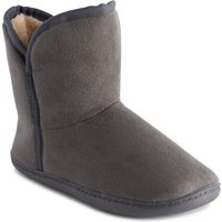 VIVA Polar Women's Memory Foam Faux Fur Rubber Sole Cosy Slippers in Grey | Size: 8