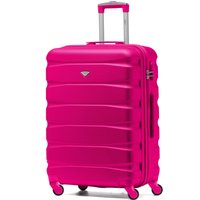Flight Knight 25" Medium Suitcase Check-in Hold Luggage Hard Shell 4 Wheels TSA Lock in Pink