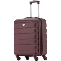 Flight Knight 55x40x23cm Lightweight 4 Wheel Cabin Carry On Suitcase in Burgundy