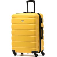 Flight Knight 25" Medium Suitcase Check-in Hold Luggage Hard Shell 4 Wheels TSA Lock in Yellow