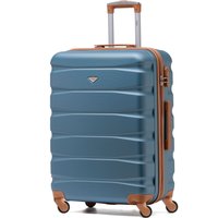 Flight Knight 25" Medium Suitcase Check-in Hold Luggage Hard Shell 4 Wheels TSA Lock in Blue