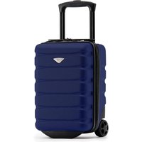 Flight Knight 40x20x25cm Hard Case Cabin Suitcase Ryanair Free Approved Carry On in Navy