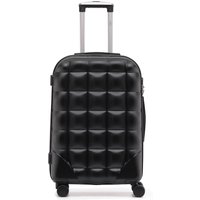 Flight Knight Medium 25" Hard Shell Bubble Design Check-in Suitcase Hold Luggage in Black | Size: Cabin