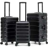 Flight Knight 31" Large Check in Suitcase - Aluminium Frame, ABS Body Hold Luggage in Black | Size: Cabin