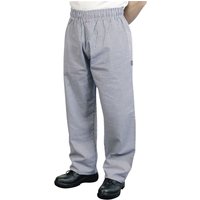 BonChef Men's Check Baggy Chef Trousers in Bright Blue | Size: XS