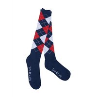Dublin Men's Argyle Socks in Dark Red