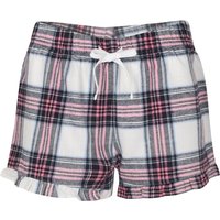Skinni Fit Women's Skinnifit Tartan Shorts in Off-White | Size: XL
