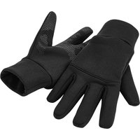 Beechfield Men's Softshell Sports Tech Gloves in Black | Size: S/M