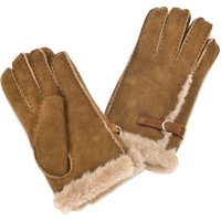 Eastern Counties Leather Women's Buckle Detail Sheepskin Gloves in Tan | Size: Small