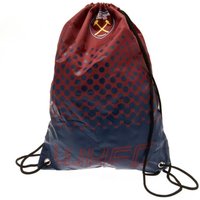 West Ham United FC Men's Fade Design Drawstring Gym Bag in Red